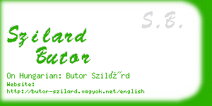 szilard butor business card